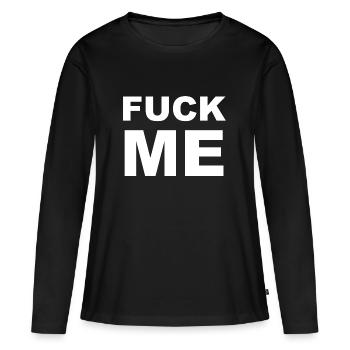 fick mich erotik - Frauen Premium Bio Langarmshirt - Schwarz - Vorne - Julia (174cm)