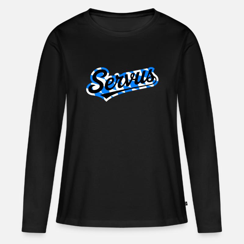 Servus - Frauen Premium Bio Langarmshirt - Schwarz