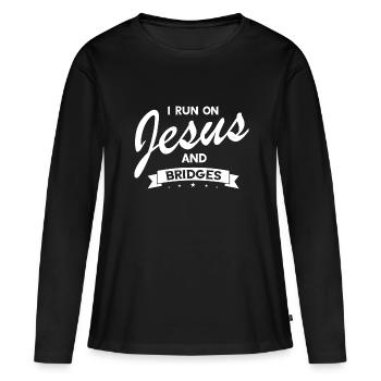 Laboratoire dentaire et technologie dentaire pour cliniques dentaires - T-shirt manches longues Premium bio Femme - noir - Devant - Julia (174cm)