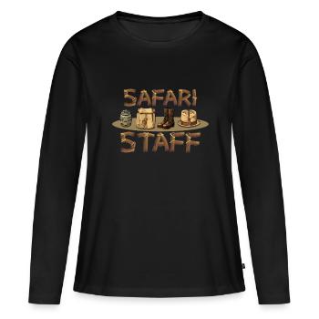 Safari Staff Zoo Keeper Thème - T-shirt manches longues Premium bio Femme - noir - Devant - Julia (174cm)