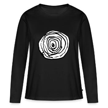 œil - T-shirt manches longues Premium bio Femme - noir - Devant - Julia (174cm)
