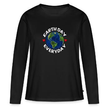 Environmental Protection Climate Protection Climate Change Earth Day - Women's Premium Organic Long Sleeve Shirt - black - Front - Julia (174cm)