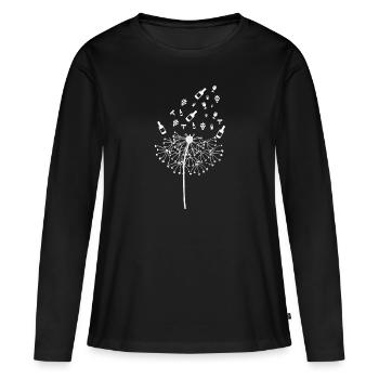 Pissenlit vin rouge vin vin blanc vin festival cadeau - T-shirt manches longues Premium bio Femme - noir - Devant - Julia (174cm)