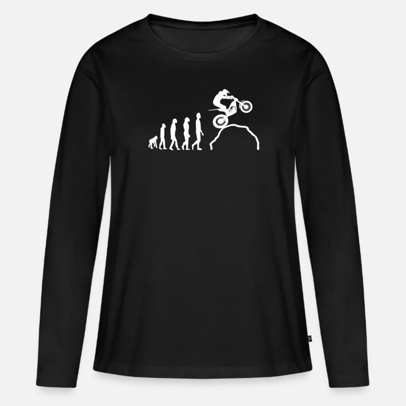 Trial Evolution Trials Motorrad - Frauen Premium Bio Langarmshirt - Schwarz