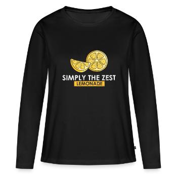 Limonade Limonade Limonade Limonade Stand Design - T-shirt manches longues Premium bio Femme - noir - Devant - Julia (174cm)