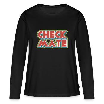 Échecs Echecs Echecs Echecs Moves Joueur D’échecs - T-shirt manches longues Premium bio Femme - noir - Devant - Julia (174cm)