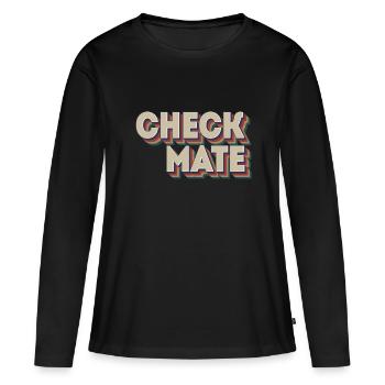 Échecs Echecs Echecs Echecs Moves Joueur D’échecs - T-shirt manches longues Premium bio Femme - noir - Devant - Julia (174cm)