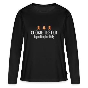 Weihnachten - Frauen Premium Bio Langarmshirt - Schwarz - Vorne - Julia (174cm)