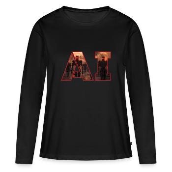 AI - Androids - Science-Fiction - Women's Premium Organic Long Sleeve Shirt - black - Front - Julia (174cm)