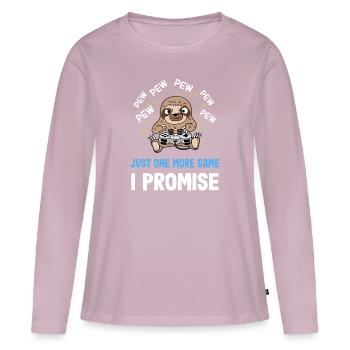 Gamer Sloth Gaming design - Women's Premium Organic Long Sleeve Shirt - dusky pink - Front - Julia (174cm)