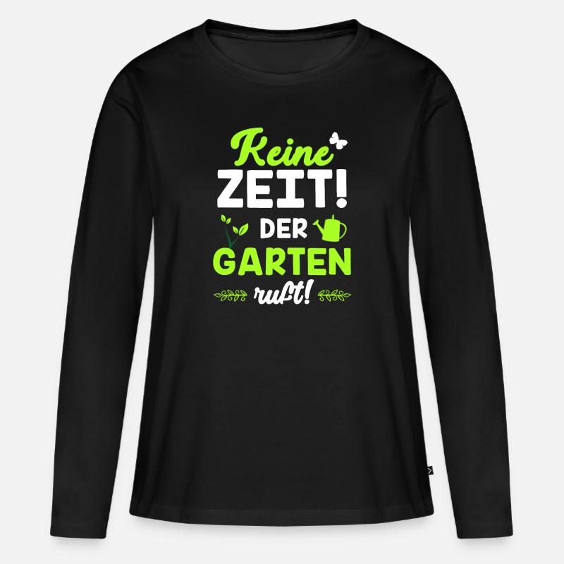 Garten - Frauen Premium Bio Langarmshirt - Schwarz
