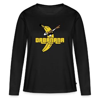Dab Banana - T-shirt manches longues Premium bio Femme - noir - Devant - Julia (174cm)