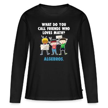math - T-shirt manches longues Premium bio Femme - noir - Devant - Julia (174cm)