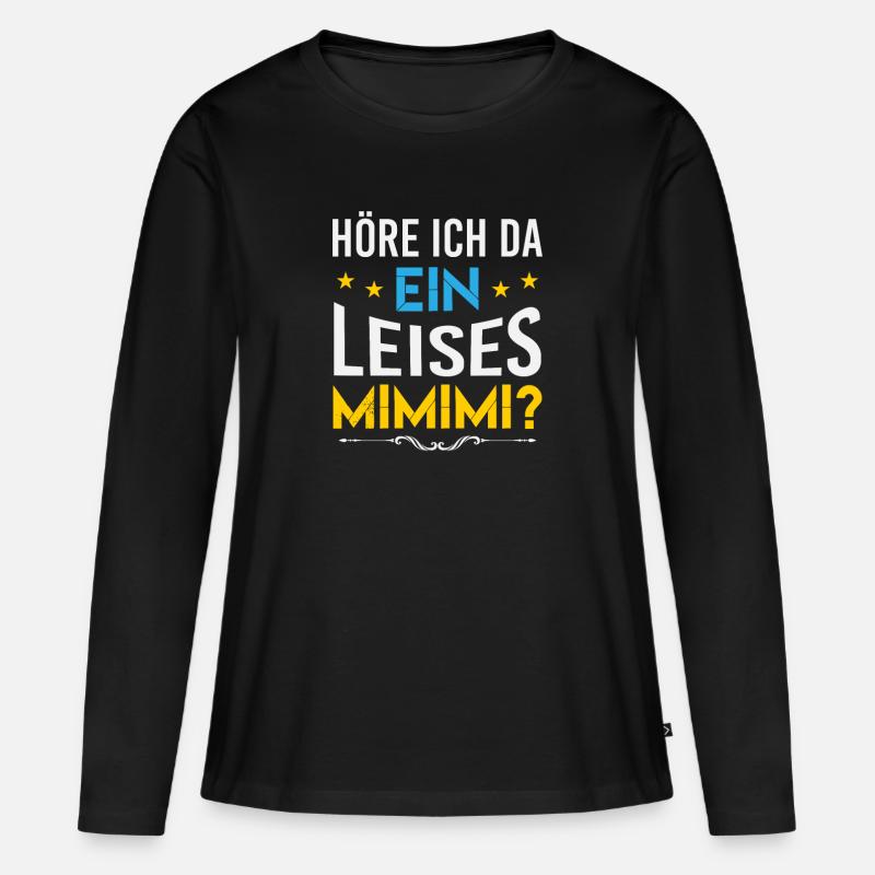 Mimimi - Frauen Premium Bio Langarmshirt - Schwarz