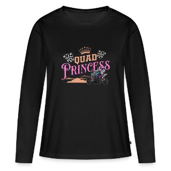 Quad, Quad Quad dirt, vtt - T-shirt manches longues Premium bio Femme - noir - Devant - Julia (174cm)
