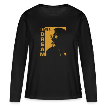 luther, luther Martin Luther King, Dream - T-shirt manches longues Premium bio Femme - noir - Devant - Julia (174cm)