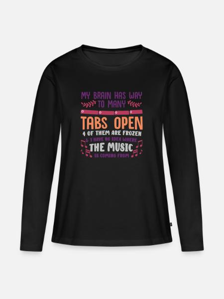 adhd, adhd Gehirn, Tabs, - Frauen Premium Bio Langarmshirt - Schwarz
