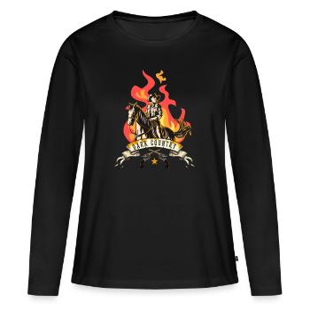 Dark Country, Dark Country Dark humor, Clubbers, - T-shirt manches longues Premium bio Femme - noir - Devant - Julia (174cm)