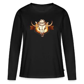 Dark Country, Dark Country Country and Western, - T-shirt manches longues Premium bio Femme - noir - Devant - Julia (174cm)