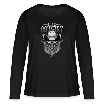 Dark Country, Dark Country Country music, Dark - T-shirt manches longues Premium bio Femme - noir - Devant - Julia (174cm)