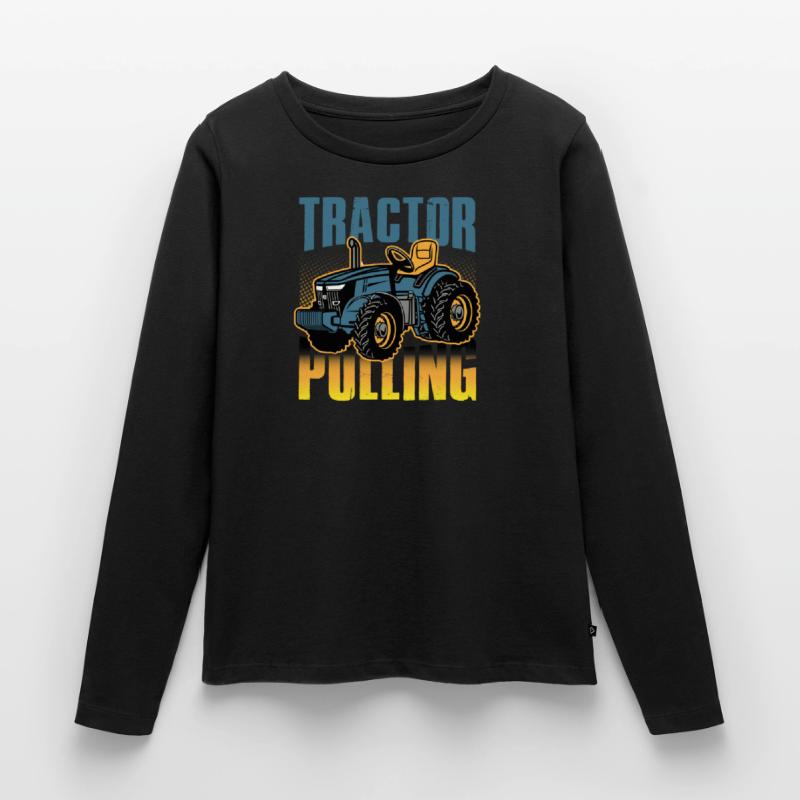tractor pulling, tractor pulling pulling, racing, Frauen Premium Bio Langarmshirt