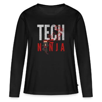 tech, tech analyst, programmer, - Frauen Premium Bio Langarmshirt - Schwarz - Vorne - Julia (174cm)
