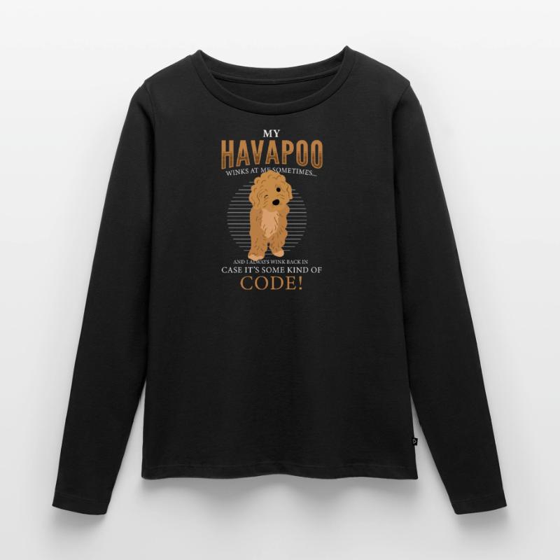havapoo, havapoo Pudel Mischling, havapoo humor, Frauen Premium Bio Langarmshirt