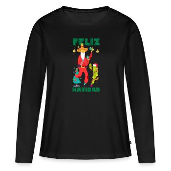 Noël mexicain, mexicain - T-shirt manches longues Premium bio Femme - noir - Devant - Julia (174cm)