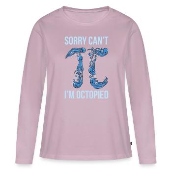 Octopi Math Pi Tag Geschenk - Frauen Premium Bio Langarmshirt - Altrosa - Vorne - Julia (174cm)