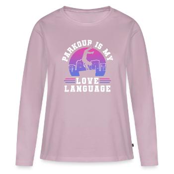 Parkour Freerunning Traceur - Frauen Premium Bio Langarmshirt - Altrosa - Vorne - Julia (174cm)