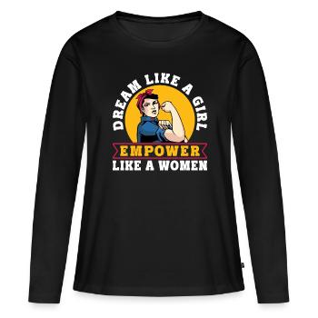 Feminist Women's Rights Female - Frauen Premium Bio Langarmshirt - Schwarz - Vorne - Julia (174cm)
