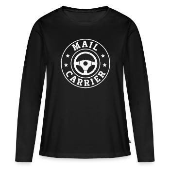Driving Mail Carrier - Frauen Premium Bio Langarmshirt - Schwarz - Vorne - Julia (174cm)