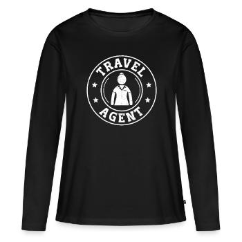 Hospitality Travel Agent - Frauen Premium Bio Langarmshirt - Schwarz - Vorne - Julia (174cm)