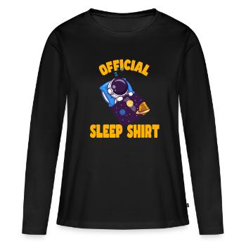 Bonne nuit - T-shirt manches longues Premium bio Femme - noir - Devant - Julia (174cm)