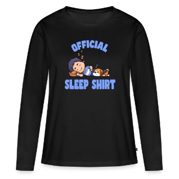 Good night - Women's Premium Organic Long Sleeve Shirt - black - Front - Julia (174cm)