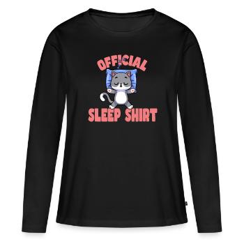 Bonne nuit - T-shirt manches longues Premium bio Femme - noir - Devant - Julia (174cm)