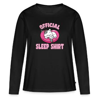 Bonne nuit - T-shirt manches longues Premium bio Femme - noir - Devant - Julia (174cm)