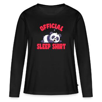 Bonne nuit - T-shirt manches longues Premium bio Femme - noir - Devant - Julia (174cm)