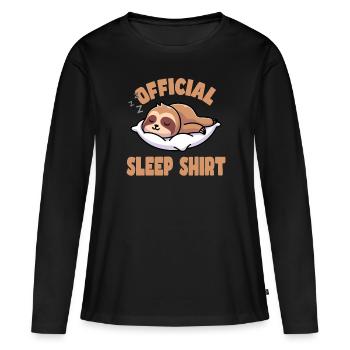 Bonne nuit - T-shirt manches longues Premium bio Femme - noir - Devant - Julia (174cm)