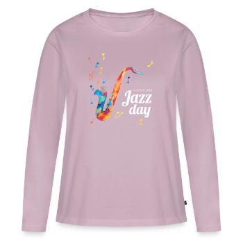 Jazz Musik Improvisation Festival - Frauen Premium Bio Langarmshirt - Altrosa - Vorne - Julia (174cm)