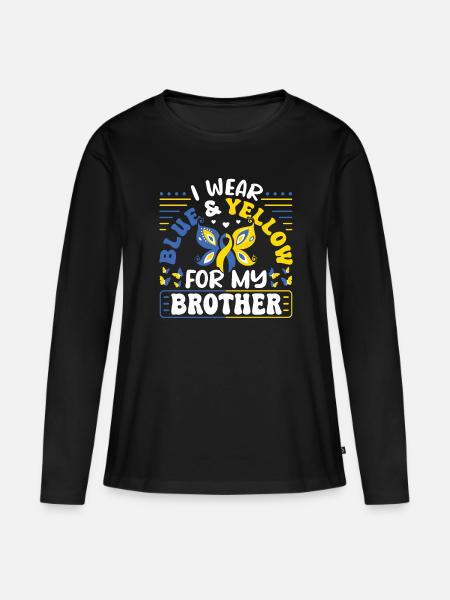 Down Syndrome Awareness Month - Frauen Premium Bio Langarmshirt - Schwarz