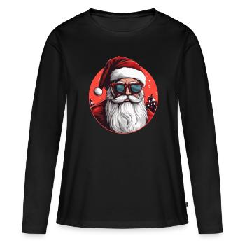 Frohe Weihnachten - Frauen Premium Bio Langarmshirt - Schwarz - Vorne - Julia (174cm)