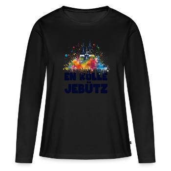Köln Kölle Karneval Gebützt Kölle Alaaf Jeck Party - Frauen Premium Bio Langarmshirt - Schwarz - Vorne - Julia (174cm)