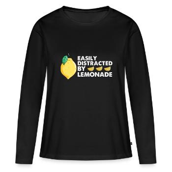 Limonade Limonade Limonade Limonade Stand Design - T-shirt manches longues Premium bio Femme - noir - Devant - Julia (174cm)