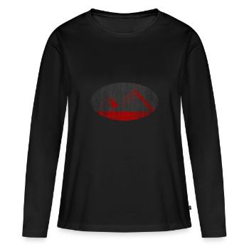 Pyramides de Gizeh - T-shirt manches longues Premium bio Femme - noir - Devant - Julia (174cm)