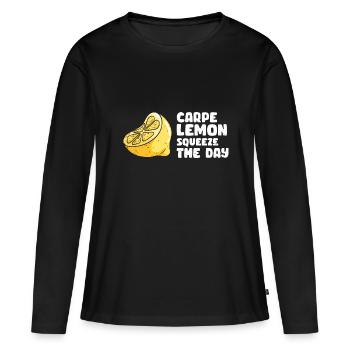 Limonade Limonade Limonade Limonade Stand Design - T-shirt manches longues Premium bio Femme - noir - Devant - Julia (174cm)