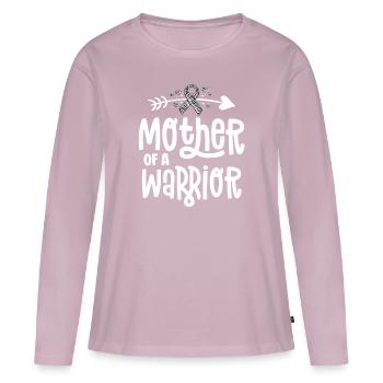 Mutter einer seltenen Krankheit Krieger Bewusstsein Zebra - Frauen Premium Bio Langarmshirt - Altrosa - Vorne - Julia (174cm)