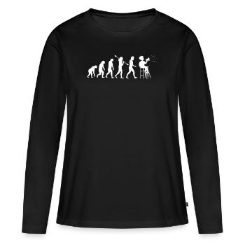 Bademeister Rettungsschwimmer Schwimmmeister - Frauen Premium Bio Langarmshirt - Schwarz - Vorne - Julia (174cm)