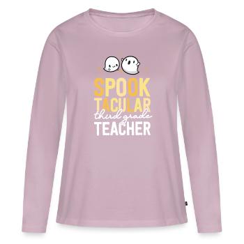 3. Klasse Lehrer Halloween Matching Schule Dritte - Frauen Premium Bio Langarmshirt - Altrosa - Vorne - Julia (174cm)