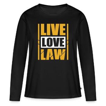 Étudiants en droit, candidats à l’examen avocat - T-shirt manches longues Premium bio Femme - noir - Devant - Julia (174cm)